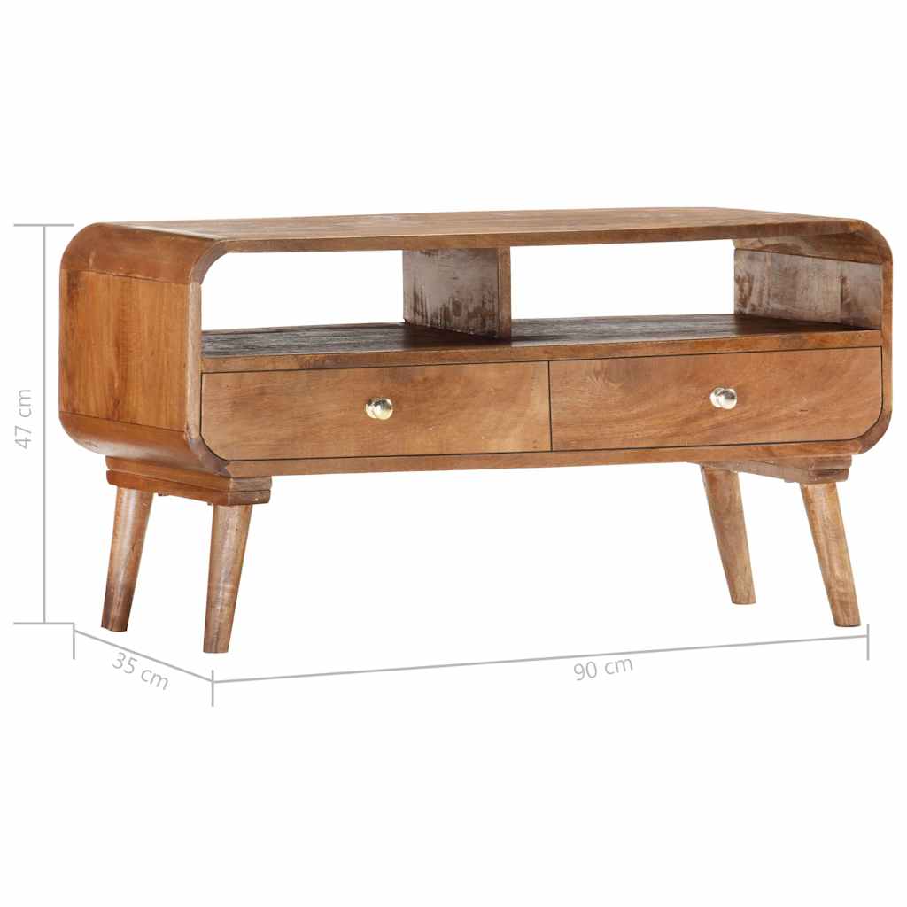 tv-skab 90 x 35 x 47 cm massivt mangotræ