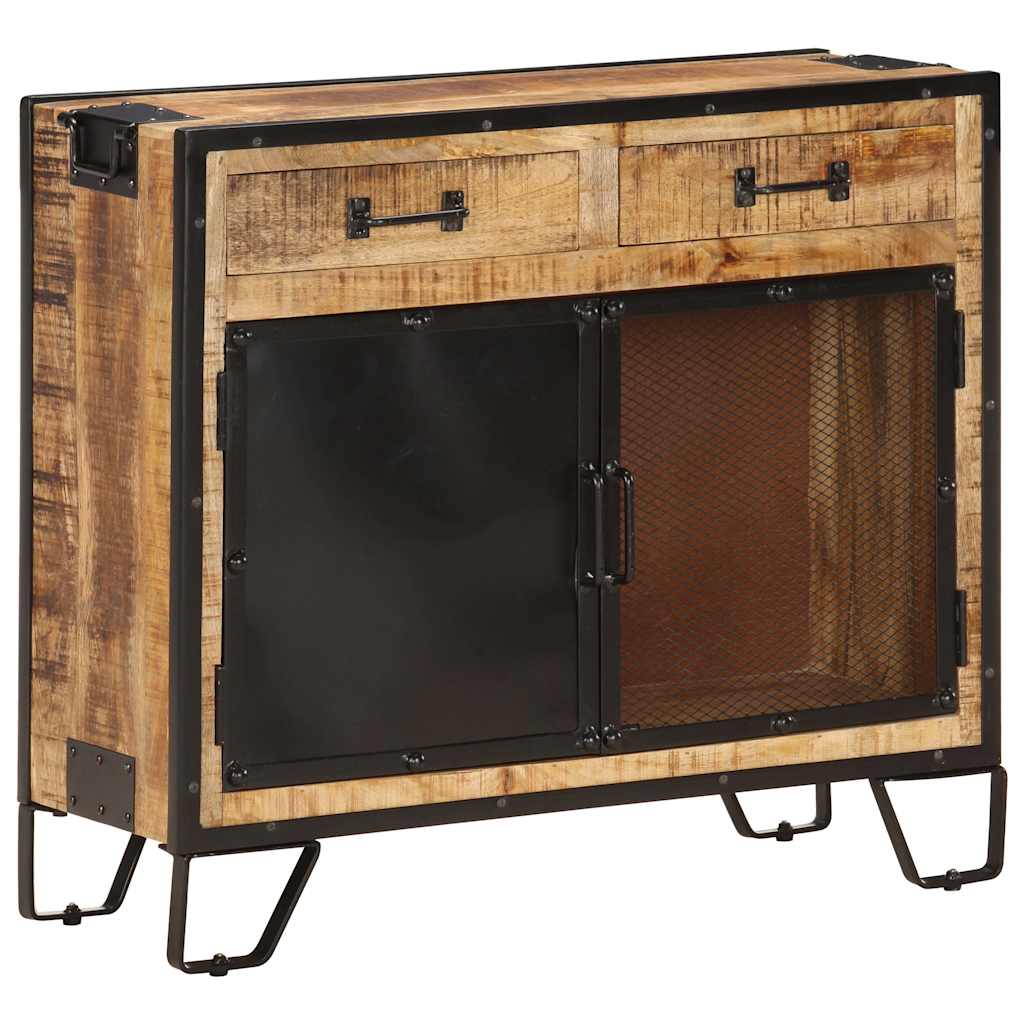 skænk 80x31x71 cm massivt ru mangotræ