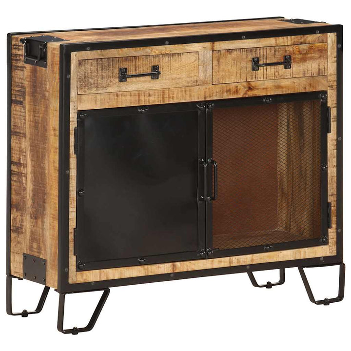 skænk 80x31x71 cm massivt ru mangotræ