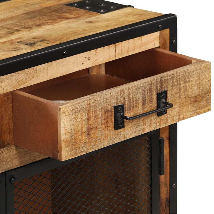 skænk 80x31x71 cm massivt ru mangotræ