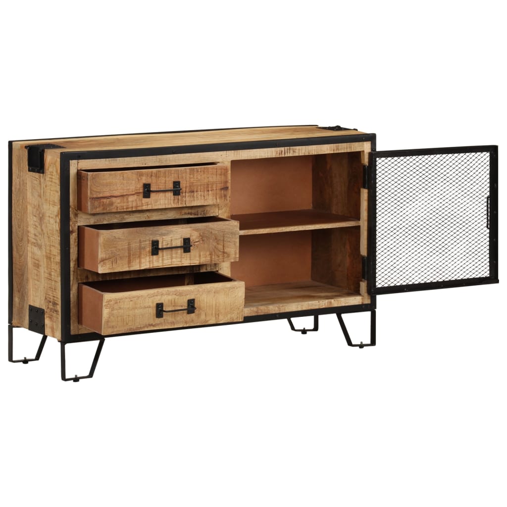 skænk 100x31x60 cm massivt ru mangotræ