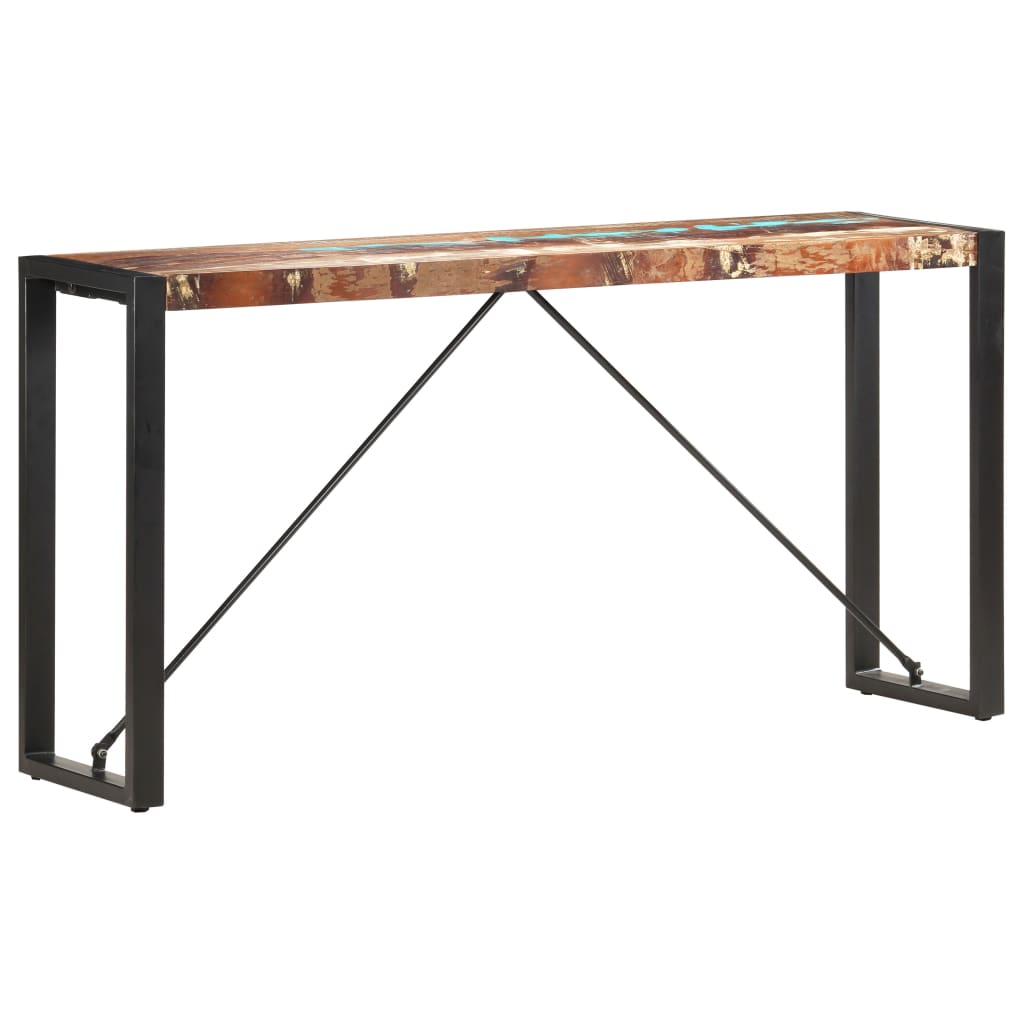 konsolbord 150 x 35 x 76 cm massivt genbrugstræ
