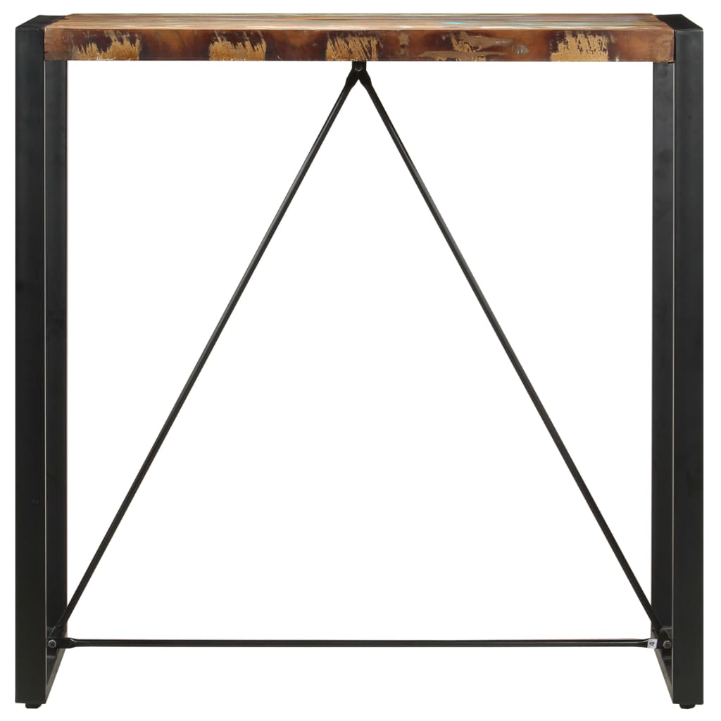 barbord 110 x 60 x 110 cm massivt genbrugstræ