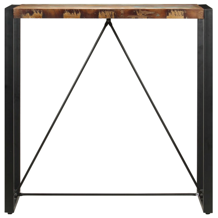 barbord 110 x 60 x 110 cm massivt genbrugstræ