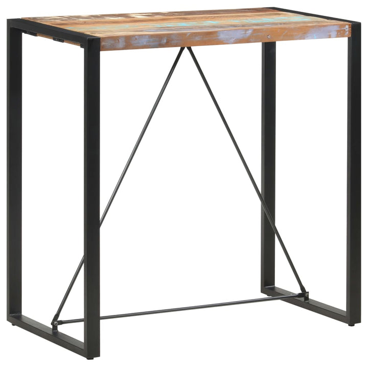 barbord 110 x 60 x 110 cm massivt genbrugstræ