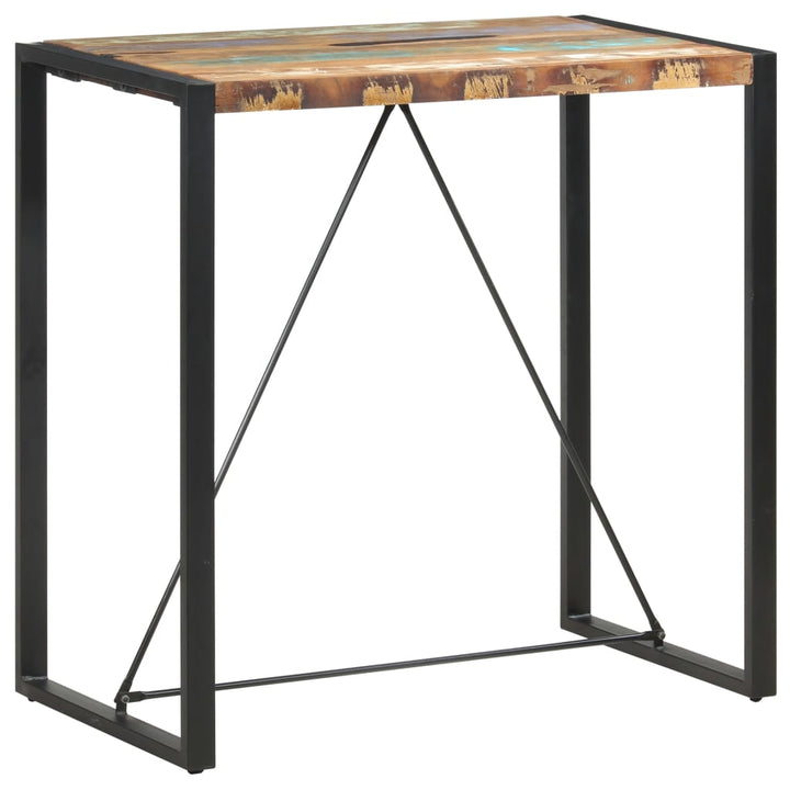 barbord 110 x 60 x 110 cm massivt genbrugstræ