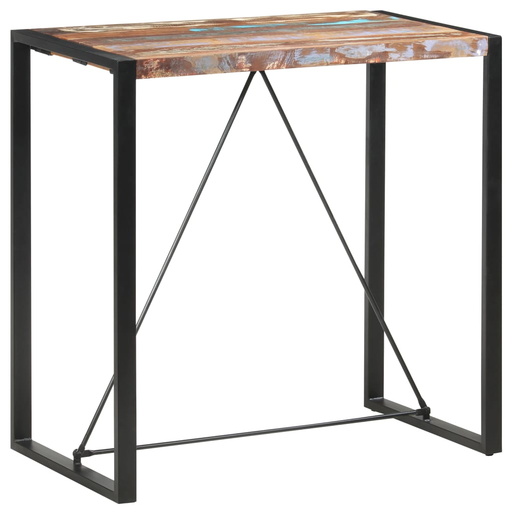 barbord 110 x 60 x 110 cm massivt genbrugstræ