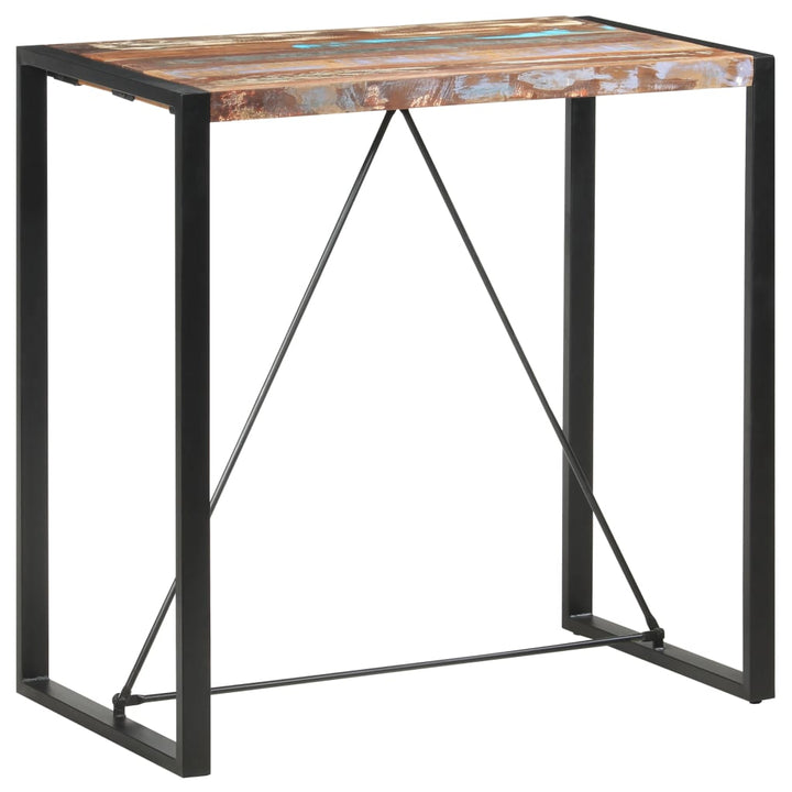 barbord 110 x 60 x 110 cm massivt genbrugstræ