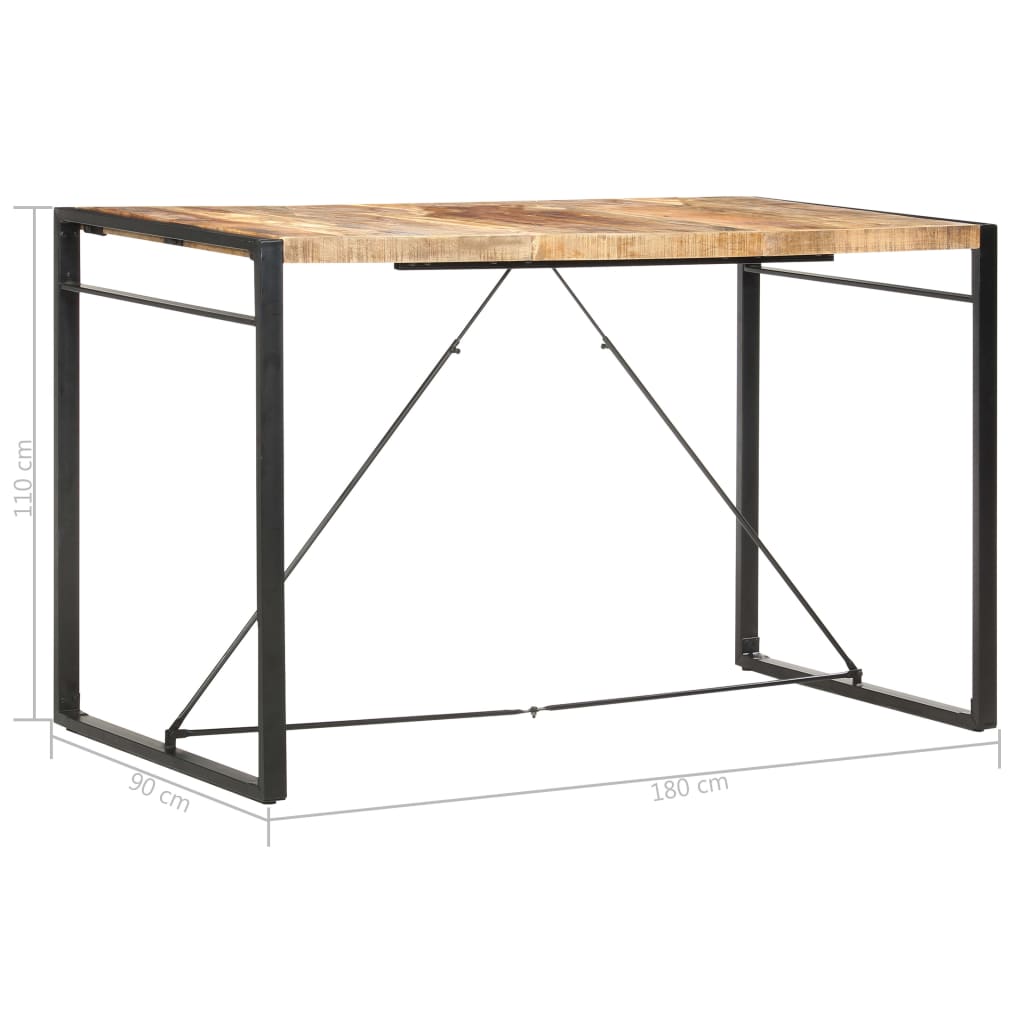 barbord 180 x 90 x 110 cm massivt mangotræ