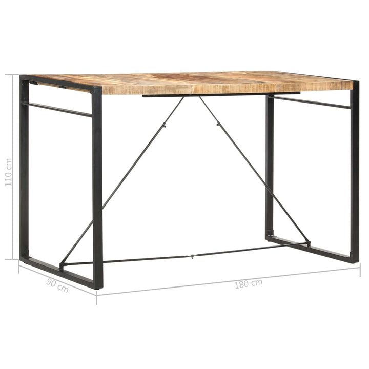 barbord 180 x 90 x 110 cm massivt mangotræ