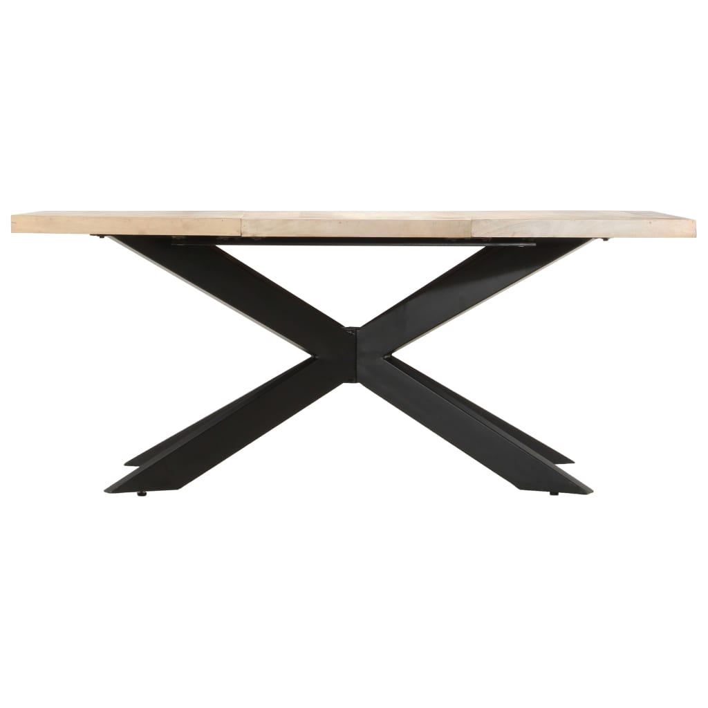 spisebord 180 x 90 x 76 cm massivt afbleget mangotræ