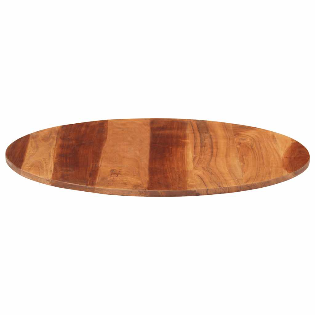 bordplade 15-16 mm 70 cm rund massivt akacietræ