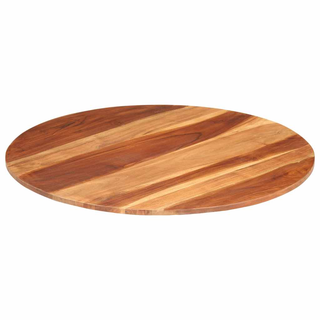 bordplade 15-16 mm 80 cm rund massivt akacietræ
