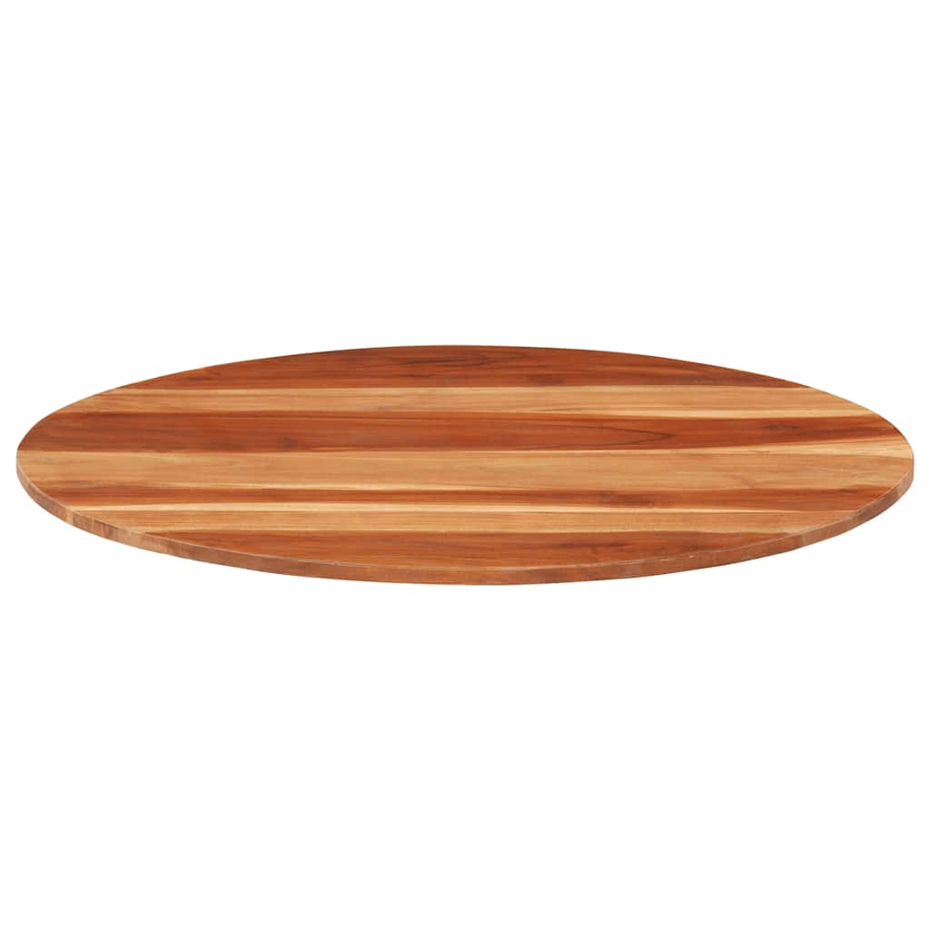 bordplade 15-16 mm 80 cm rund massivt akacietræ