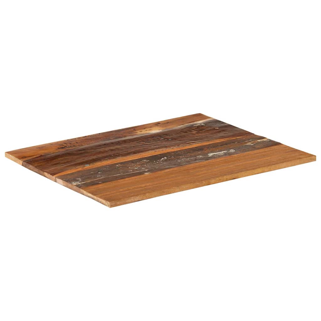 bordplade 60x70 cm 15-16 mm rektangulær massivt genbrugstræ