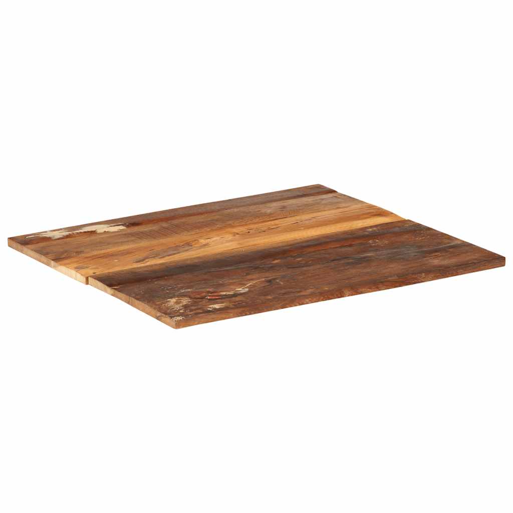 bordplade 60x70 cm 15-16 mm rektangulær massivt genbrugstræ