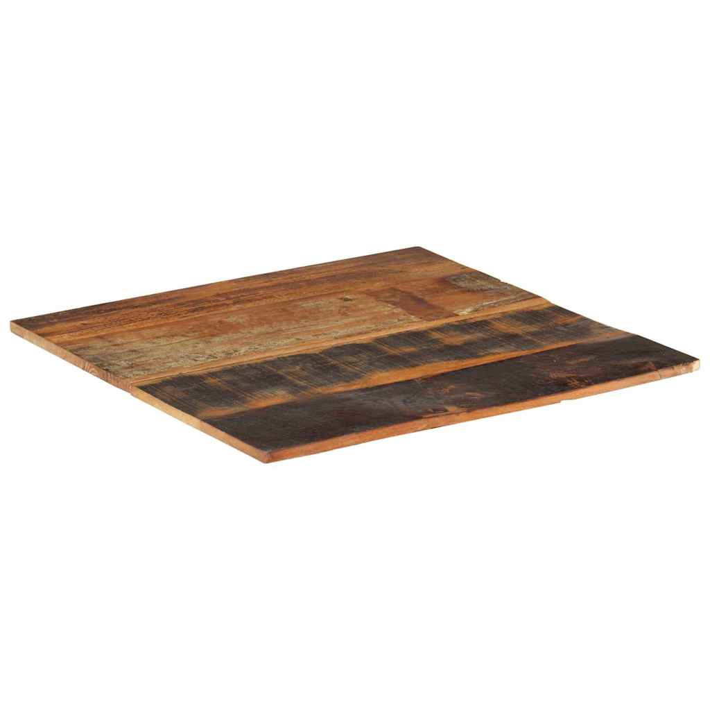 firkantet bordplade 70x70 cm 15-16 mm massivt genbrugstræ
