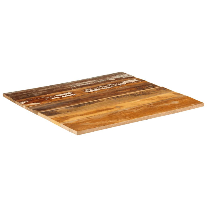 firkantet bordplade 70x70 cm 15-16 mm massivt genbrugstræ