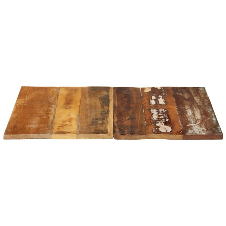 firkantet bordplade 70x70 cm 15-16 mm massivt genbrugstræ