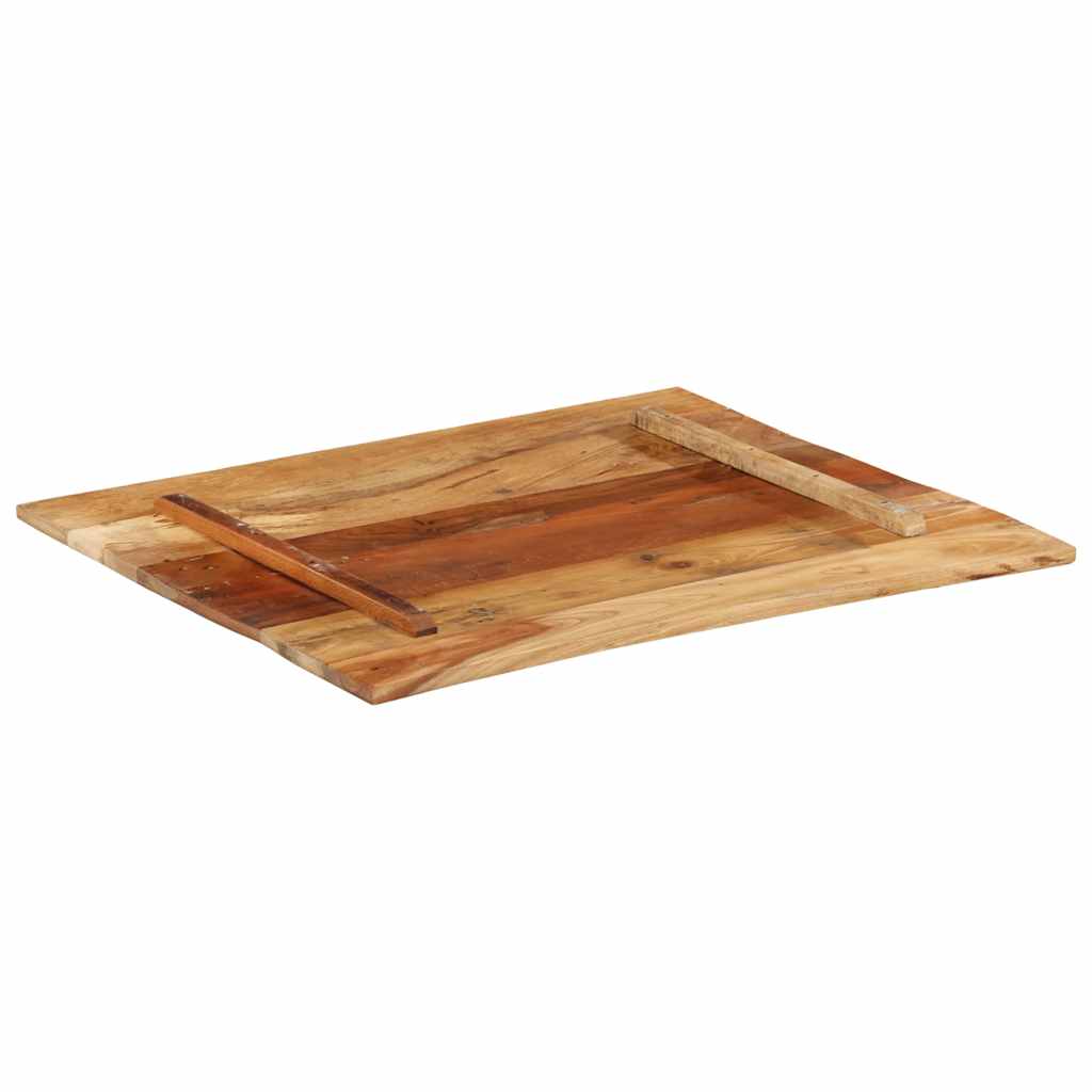 rektangulær bordplade 70x80 cm 15-16 mm massivt genbrugstræ