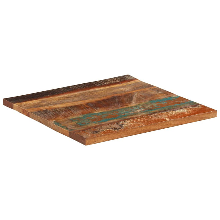 bordplade 60x60 cm 25-27 mm firkantet massivt genbrugstræ