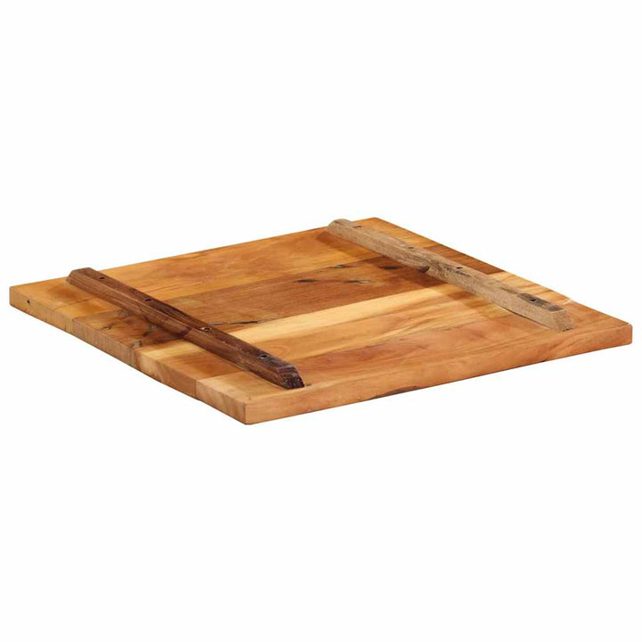 bordplade 60x60 cm 25-27 mm firkantet massivt genbrugstræ