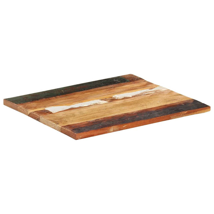 bordplade 60x70 cm 25-27 mm rektangulær massivt genbrugstræ