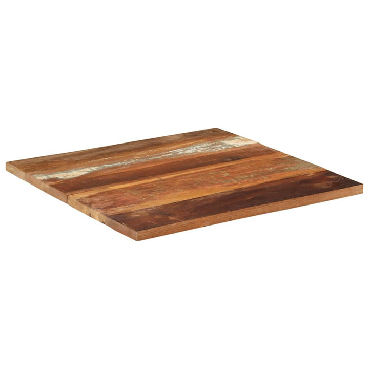 firkantet bordplade 70x70 cm 25-27 mm massivt genbrugstræ