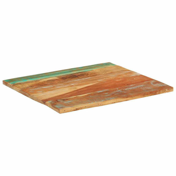 bordplade 70x80 cm 25-27 mm rektangulær massivt genbrugstræ
