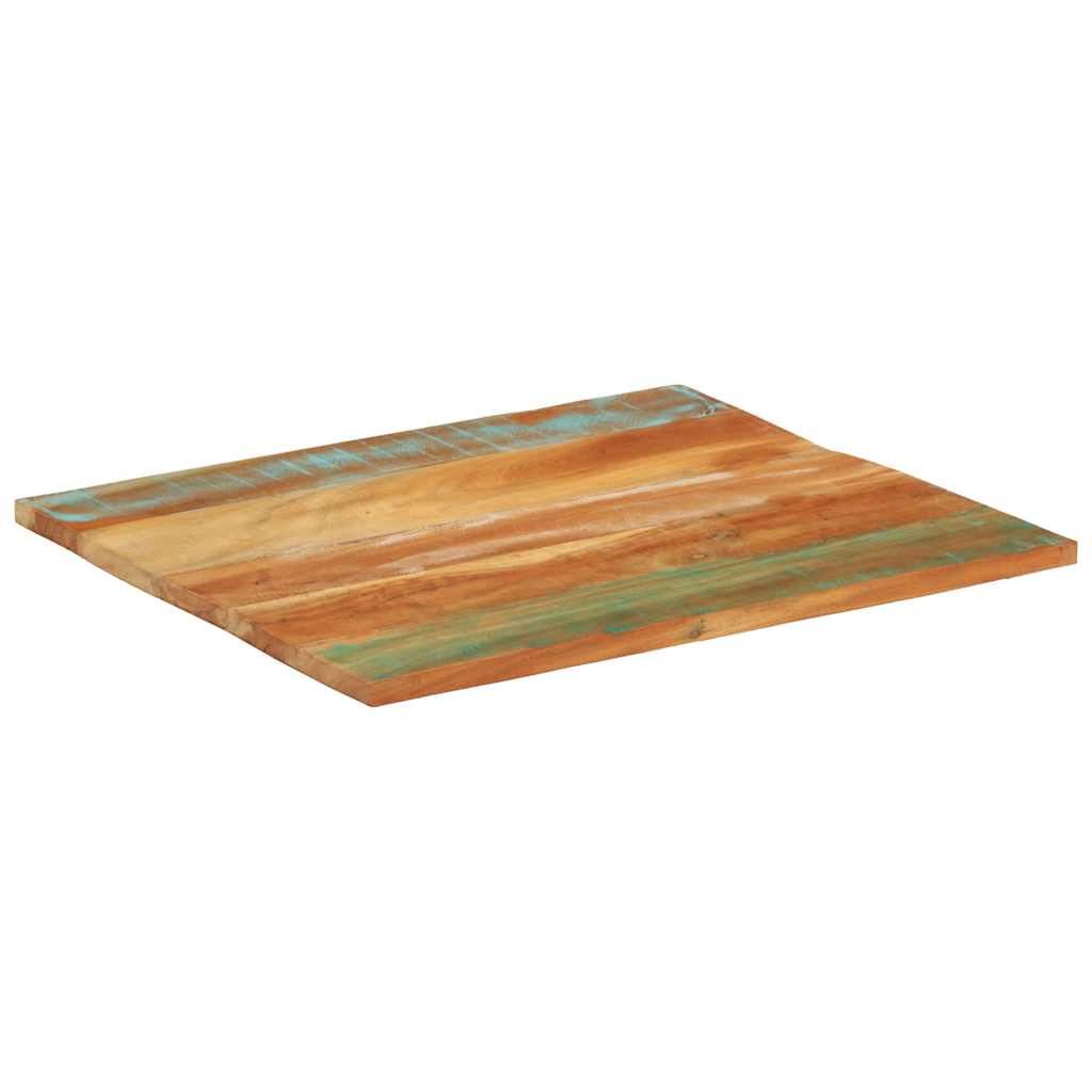 bordplade 70x80 cm 25-27 mm rektangulær massivt genbrugstræ