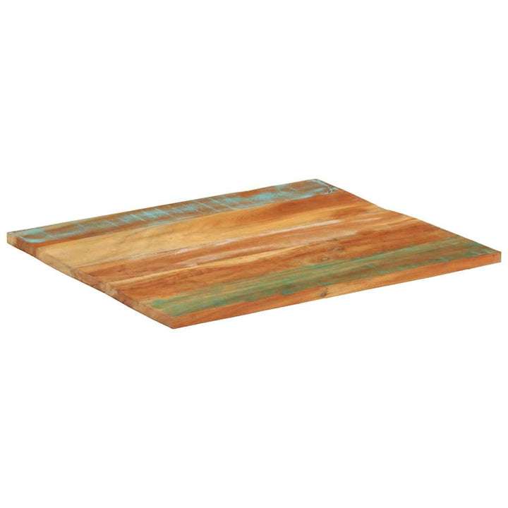 bordplade 70x80 cm 25-27 mm rektangulær massivt genbrugstræ