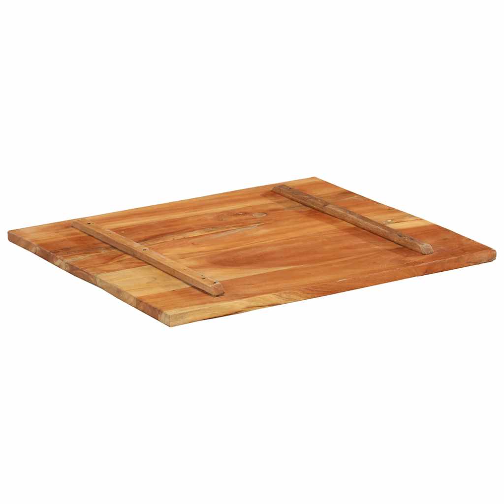 bordplade 70x80 cm 25-27 mm rektangulær massivt genbrugstræ