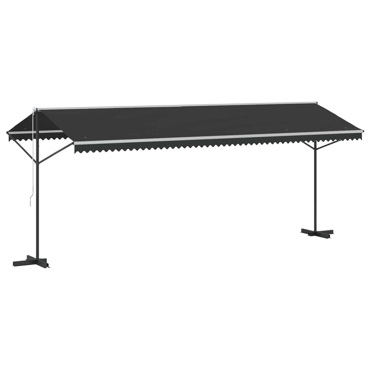 fritstående markise 600 x 300 cm antracitgrå