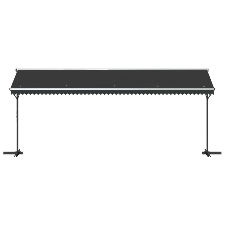 fritstående markise 600 x 300 cm antracitgrå