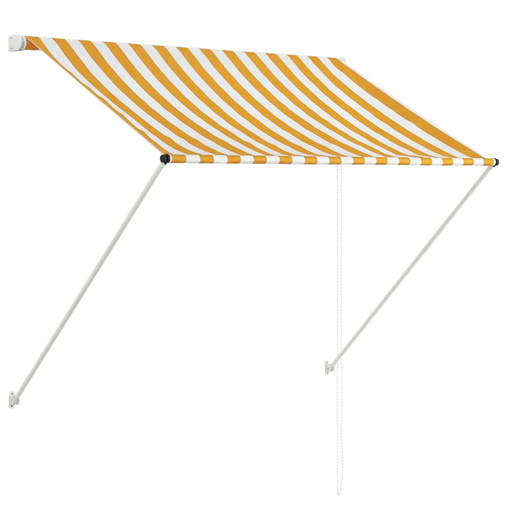 foldemarkise 100x150 cm gul og hvid