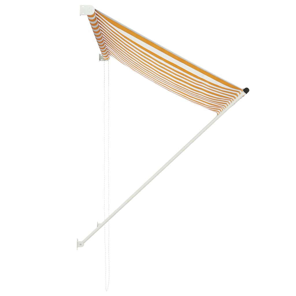 foldemarkise 100x150 cm gul og hvid