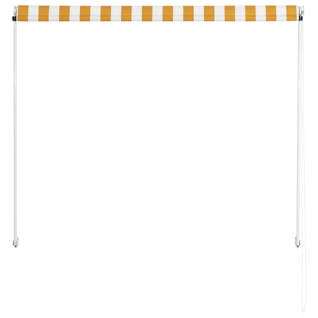 foldemarkise 100x150 cm gul og hvid