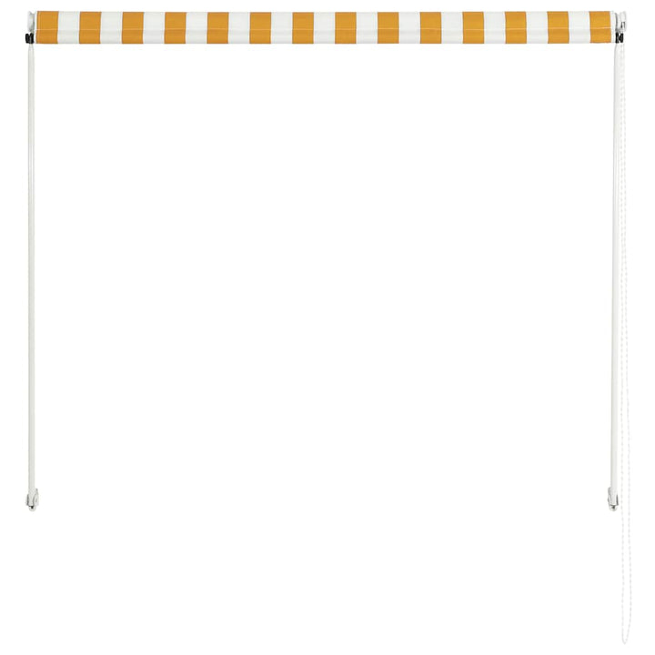 foldemarkise 100x150 cm gul og hvid