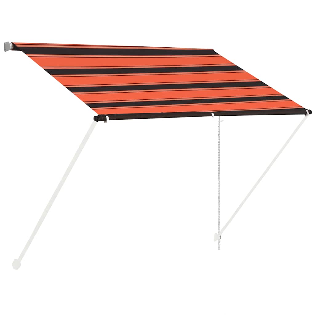 foldemarkise 100x150 cm orange og brun