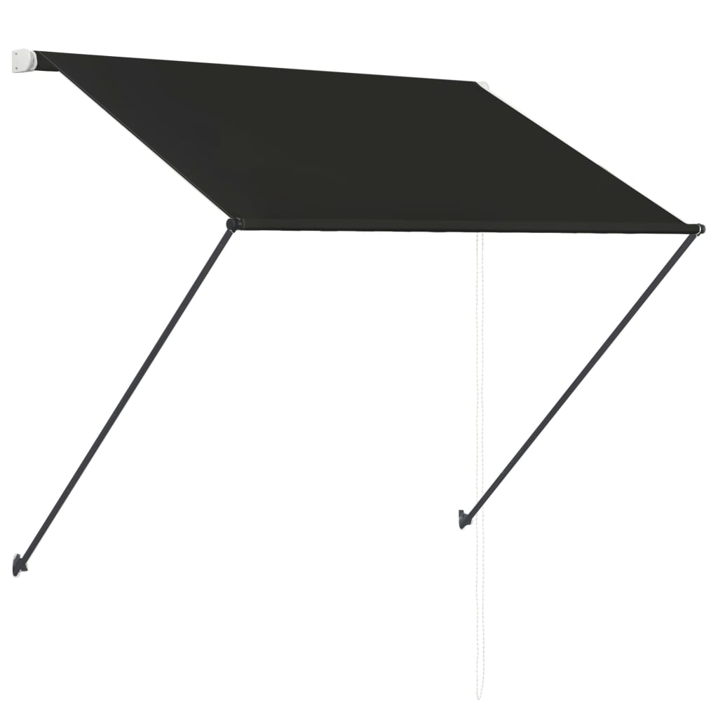 foldemarkise med LED 100x150 cm antracitgrå