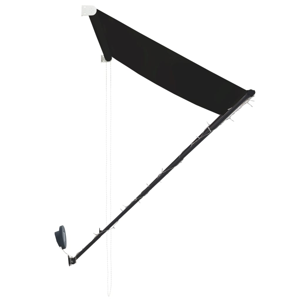 foldemarkise med LED 100x150 cm antracitgrå