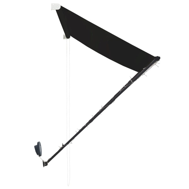 foldemarkise med LED 100x150 cm antracitgrå