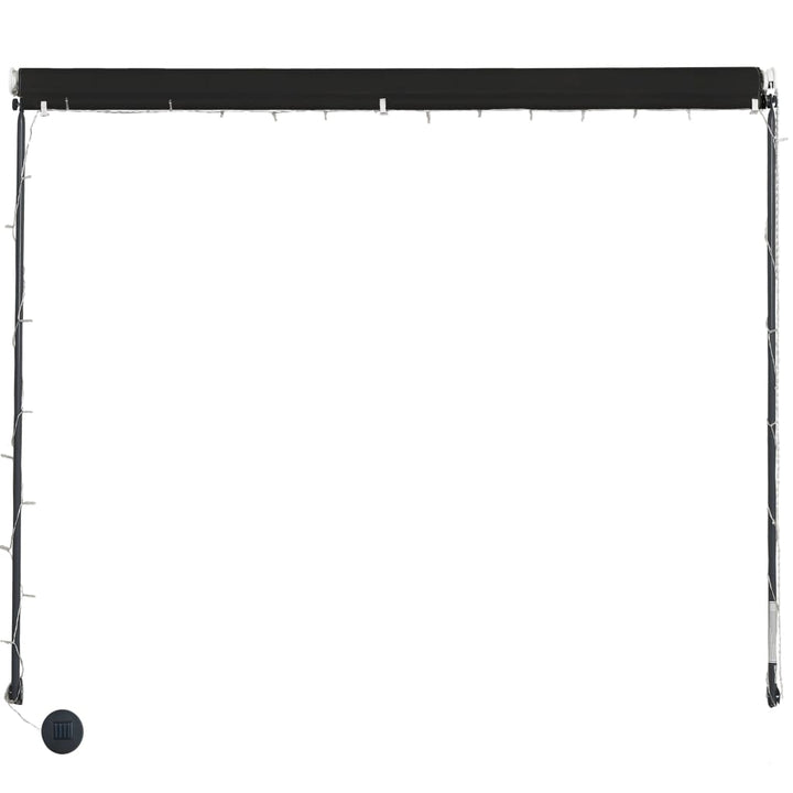 foldemarkise med LED 100x150 cm antracitgrå