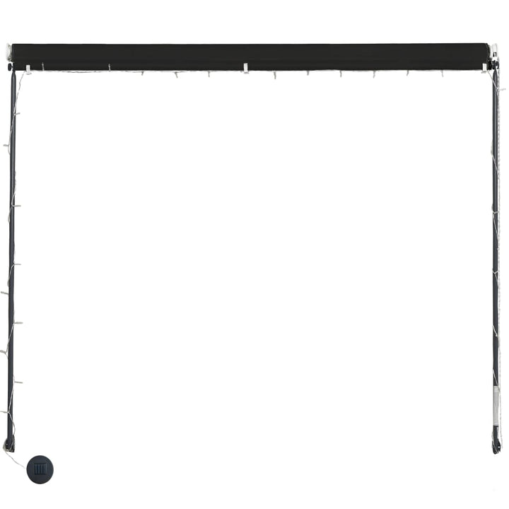 foldemarkise med LED 250x150 cm antracitgrå