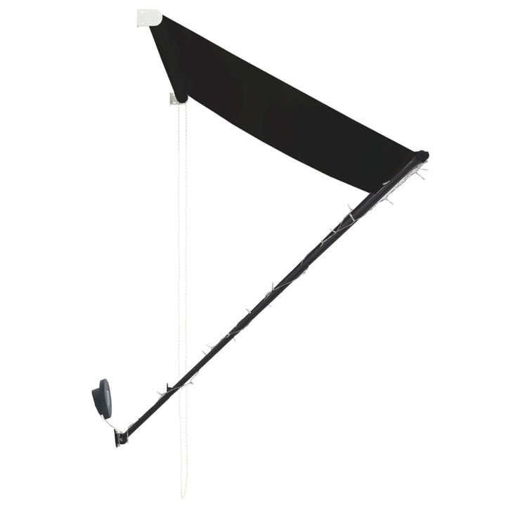 foldemarkise med LED 300x150 cm antracitgrå