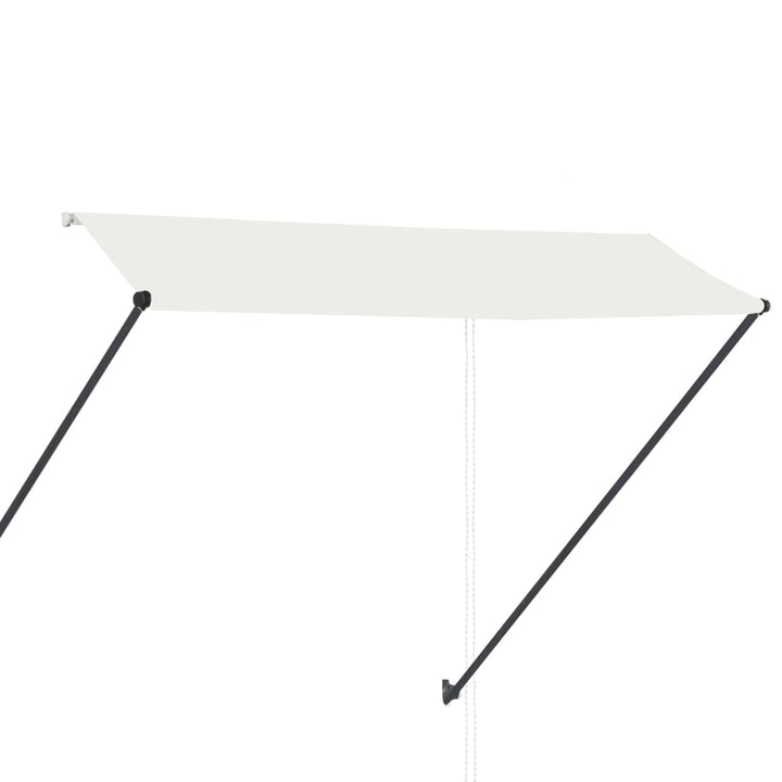 foldemarkise med LED 300x150 cm cremefarvet