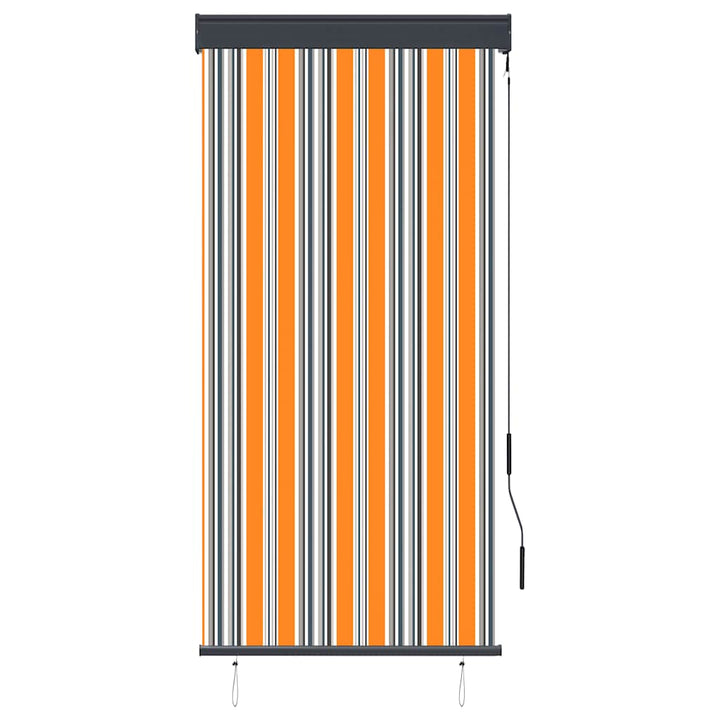 udendørs rullegardin 80x250 cm gul og blå