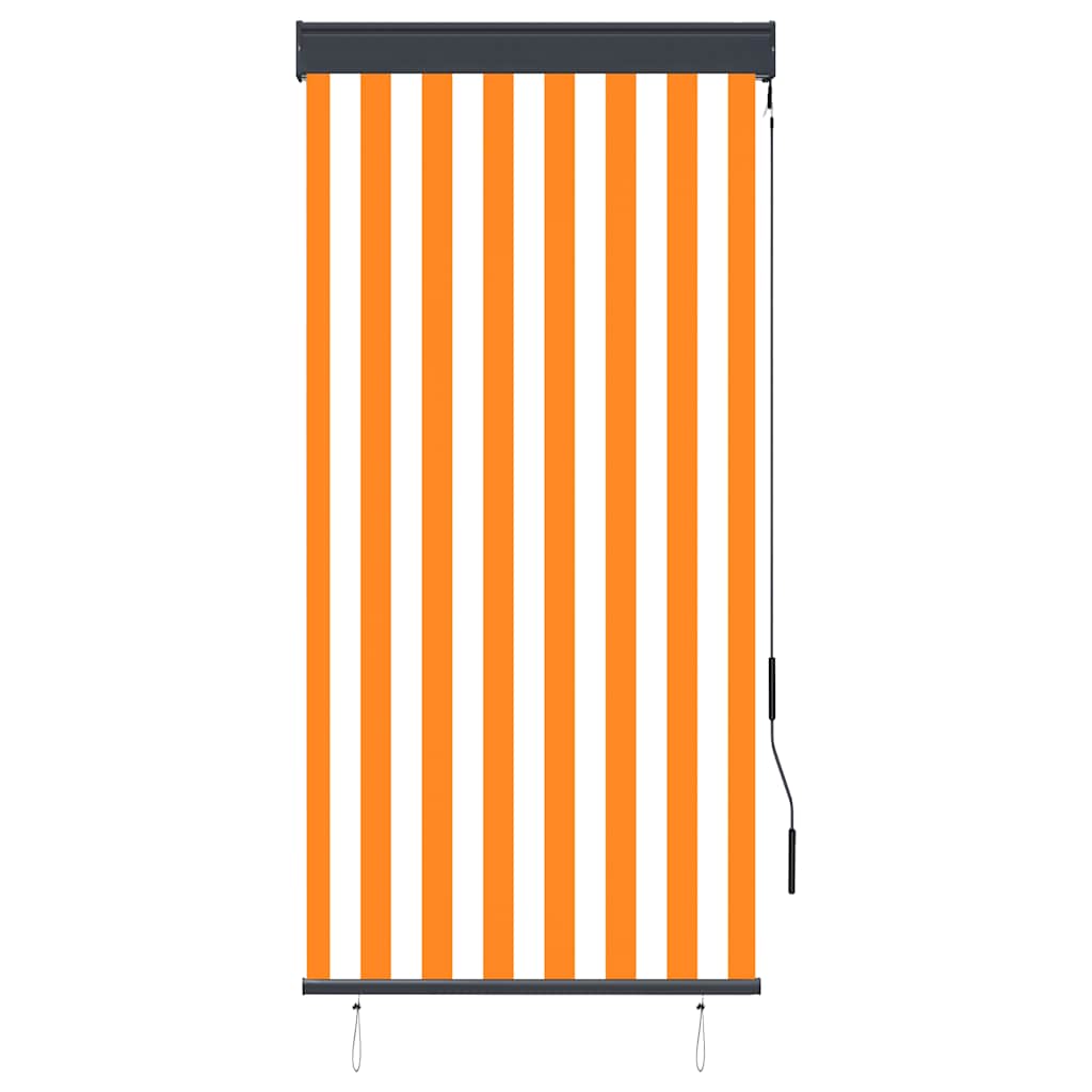 udendørs rullegardin 80x250 cm hvid og orange