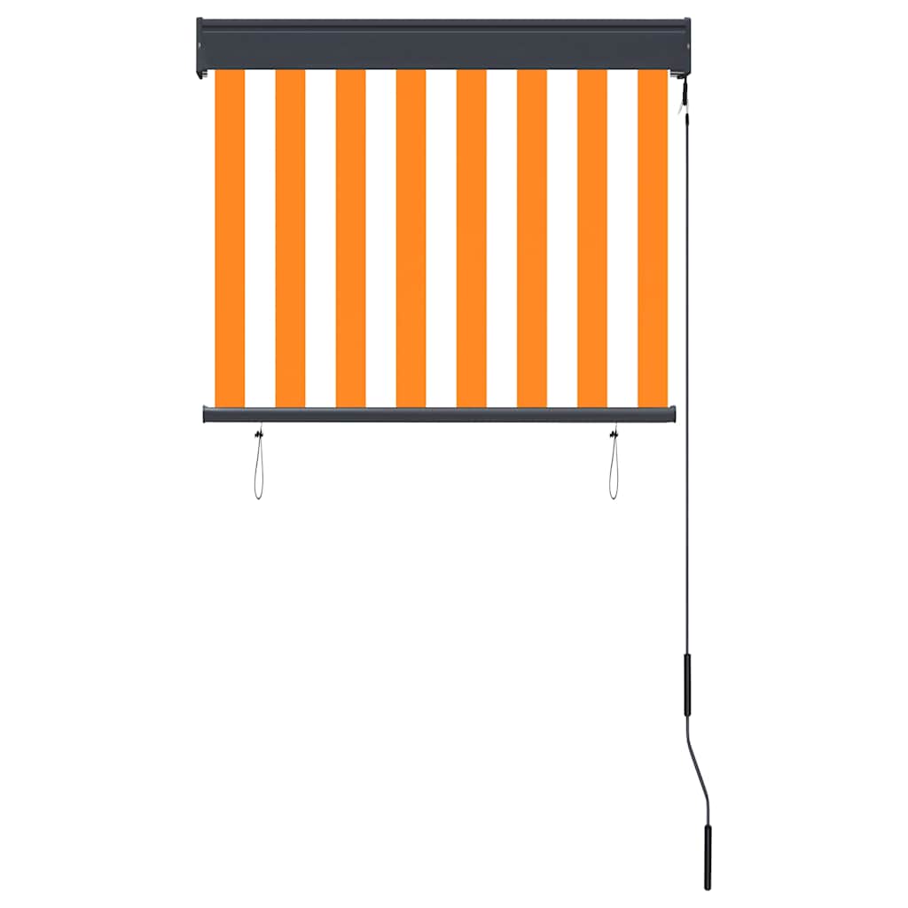udendørs rullegardin 80x250 cm hvid og orange