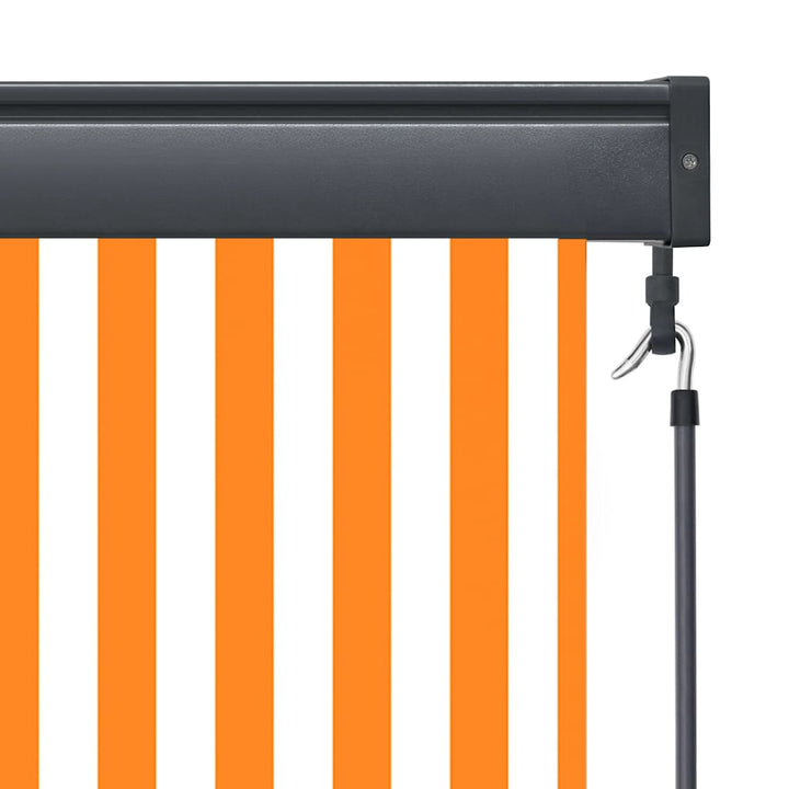 udendørs rullegardin 80x250 cm hvid og orange